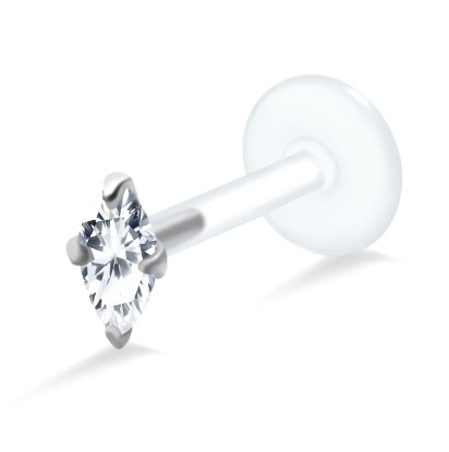 Marquise Shaped Stone Labrets Push-in LA-190
